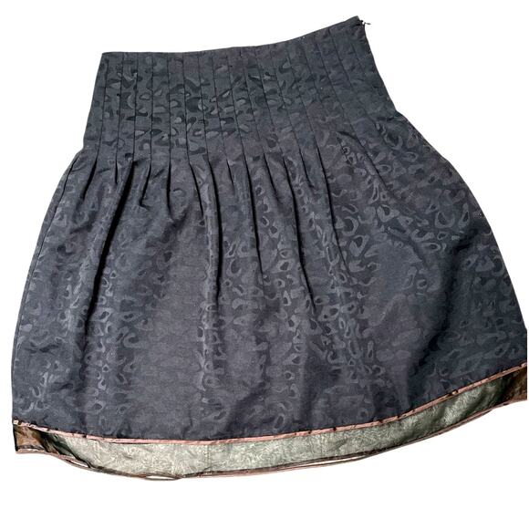 Sharagano Witchy Ghost Animal Print Black Skirt 8 - Picture 1 of 8